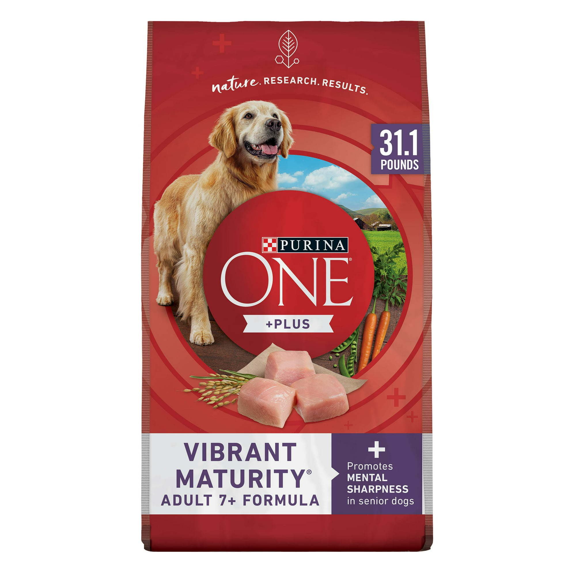 Purina ONE High Protein Dry Senior Dog Food Plus Vibrant Maturity Adult 7 Plus Formula Purina ONE High Protein Dry Senior Dog Food Plus Vibrant Maturity Adult 7 Plus Formula